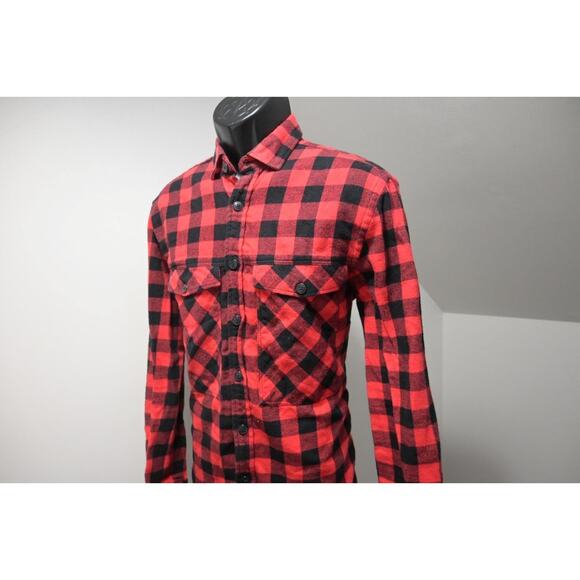 Zara Man Flannel Button Up Shirt Rugged Plaid Casual Long Sleeve Mens Sz Medium - Picture 1 of 9